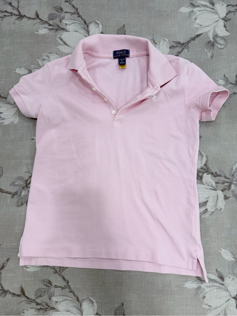 Polo Ralph Lauren Girls L 12-14 Pink Stretch Polo Shirt Fits Women's XXS XS